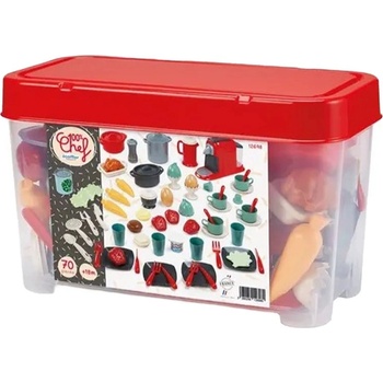 Ecoiffier Игрален комплект Ecoiffier - Сервиз за хранене в кутия, 70 части (7900012698)