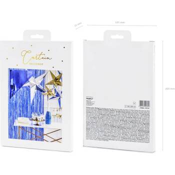 Image 1 of PartyDeco Парти завеса - Синя 90 х 250 см