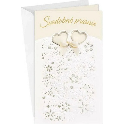 Pozdrav: Svadobné prianie - s textom (13-432A)