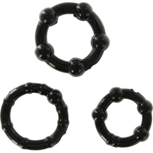 Seven Creations Sevencreations Stay Hard пенис пръстени 3 броя черни