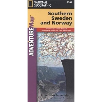 Jižní Švédsko a Norsko Adventure Map GPS komp. NGS