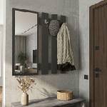 TopMebel Закачалка за стена Folin TopMebel с огледало от меламин в антрацит 90x4x90cm