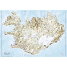 Excart Maps Island - nástěnná mapa 160 x 112 cm Varianta: bez rámu v tubusu, Provedení: laminovaná mapa v lištách