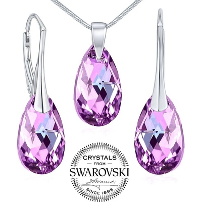 Set stříbrných šperků Vitrail Light kapka se Swarovski Crystals LSW182S