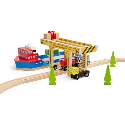 Bigjigs Rail Drevený Portálový žeriav