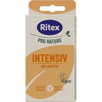 Ritex 8 бр. Релефни презервативи на ивици и точки Ritex Pro Intensive