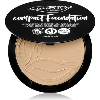 Image 1 of puroBIO Cosmetics Compact Foundation компактна пудра SPF 10 цвят 02 9 гр