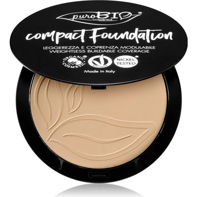 puroBIO Cosmetics Compact Foundation компактна пудра SPF 10 цвят 02 9 гр