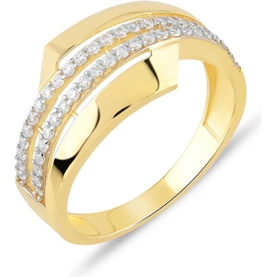 Lillian Vassago Prsten zdobený zirkony z kombinovaného zlata LLV06 GR174YW