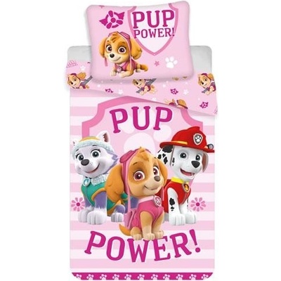 APtex povlečení Tlapková Patrola Pup Power růžové 40 x 60 , 100 x 135 cm