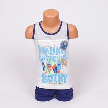 Image 1 of Детска пижама в сиво и тъмносиньо с апликация