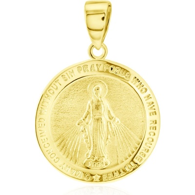 Gemmax zlatá Zázračná medailka přívěsek Madonka GUPYN 40331