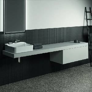 Ideal Standard Плот за мивка Ideal Standard Atelier Conca без изрез, матово бял, 240 см (T4342Y1)