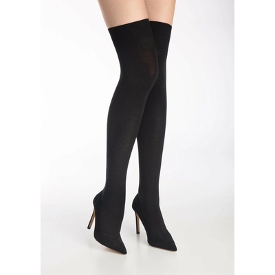 Marilyn Women's over-the-knee stockings ZAZU COTTON 899 Dark melange