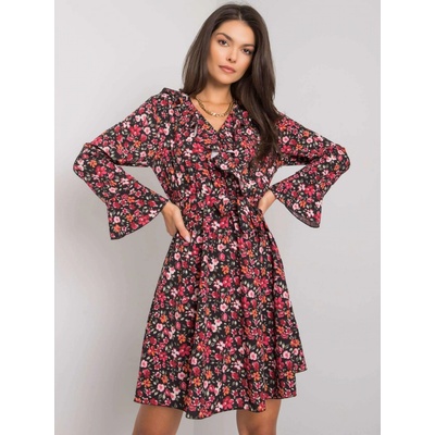 Kvetované šaty DHJ-SK-13891A.71P black-red