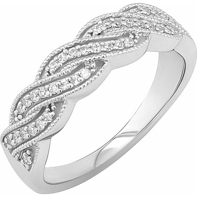 Eppi Prepletený prsteň s lab-grown diamantmi Kendal R44097