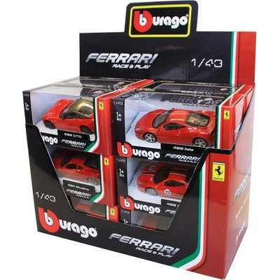Bburago auta Ferrari 1:43 súprava 12 ks