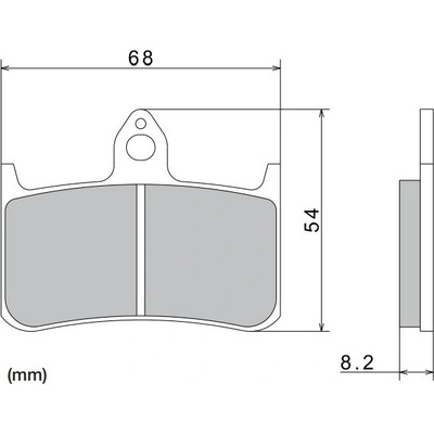 Brzdové destičky, NISSIN (semi-metalická směs) 2 ks v balení M501-368