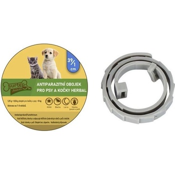 Surtep Animals Antiparazitní obojek pro psy a kočky Herbal 39 1 cm Šedá