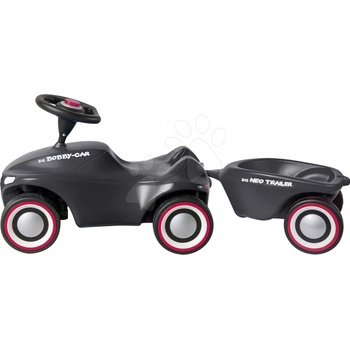 BIG Set Bobby Car Neo Anthrazit zvukové s meniteľnými farebnými ráfikmi a oválny príves