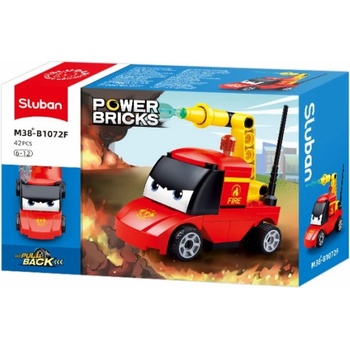 Sluban B1072F Natahovací autíčko s očima Hasiči