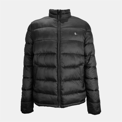 Jack Wills Яке Jack Wills Men's Kershaw Water Resistant Wind Resistant Funnel Neck Short Puffer Jacket - Black
