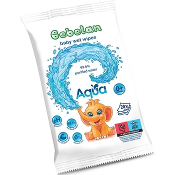 Image 1 of Bebelan Влажни кърпички Bebelan - Aqua, 20 броя (3800232578561)