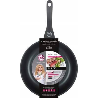 Panvica klasická MG Home Black 28 cm s nepriľnavým povrchom