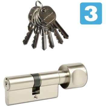 vložka cylindrická 30+35 s knoflíkem 6kl. Ni, 3.třída bezp.RICHTER