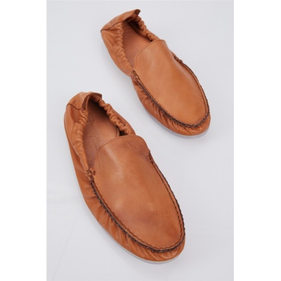 Tonny Black Мъжки лоуфъри от естествена кожа - Таба #401306 (401306_Кафяво)