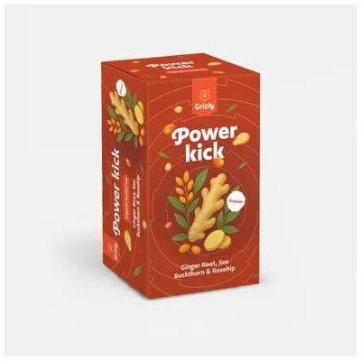 GRIZLY Power kick BIO bylinný čaj 6 x 20 ks