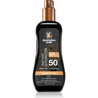 Australian Gold Spray Gel Sunscreen With Instant Bronzer бронзиращ спрей SPF 50 237ml