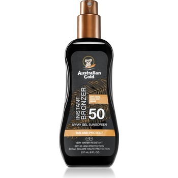 Australian Gold Spray Gel Sunscreen With Instant Bronzer бронзиращ спрей SPF 50 237ml