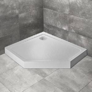 Radaway Петоъгълно душ корито Radaway Doros PT E Compact Stone 100x80 см бял акрил ляво (SDRPTP1080-05-04SL)