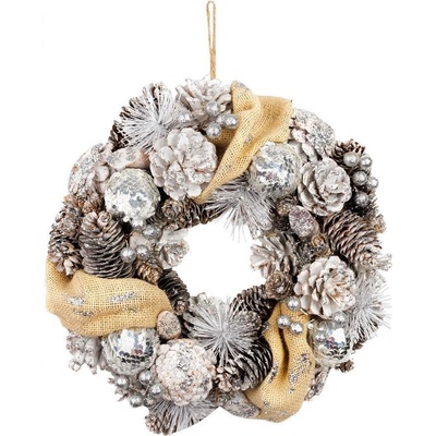 MagicHome Veniec krémový závesný 33 x 9 cm