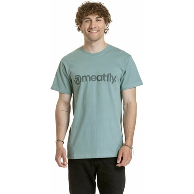 Meatfly мъжка тениска Striped Logo Dusty Mint Meatfly | Sin | МЪЖЕ | M