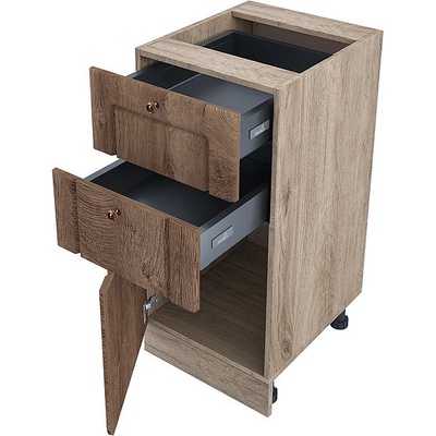 ИРИМ Долен кухненски шкаф Сити АРФ-Дъб натурал-06-73 40 см