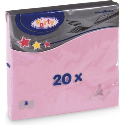 Wimex Ubrousek PAP FSC Mix 3V růžový 20ks 33x33cm