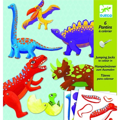 DJECO Papierové postavičky Dinosaury