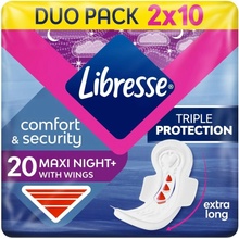 Libresse Maxi Night+ Comfort & Security Nočná hygienická vložka 20 ks