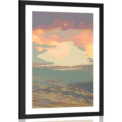 Plakát s paspartou oslnivá příroda - 40x60 black