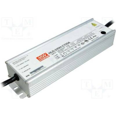 MEAN WELL HLG-240H-C700A Napájecí zdroj: spínaný; LED; 250W; 178÷357VDC; 350÷700mA; IP65