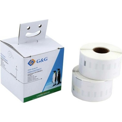 G&G etikety kompatibilná náhradný DYMO 99012, S0722400 36 x 89 mm papier thermodirekt biela 520 ks trvalé adresná nálepk