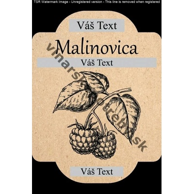 Etiketa malinovica vz8