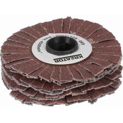 KREATOR brúsny flexibilný kotúč 15mm, K80 pre POWX0495, KRT270301