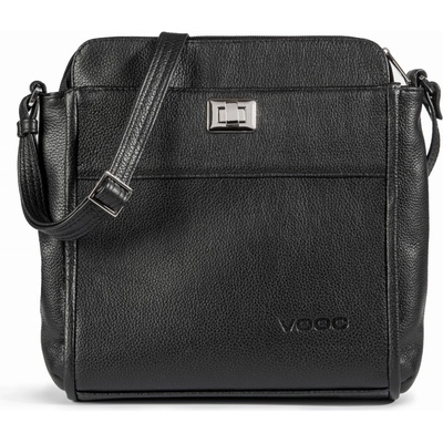 VOOC kožená crossbody kabelka EP22 393 čierna