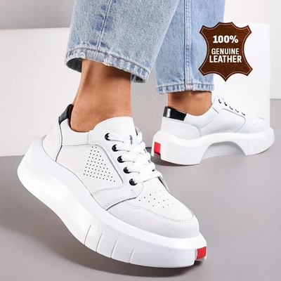 Обувки естествена кожа FT-110 White