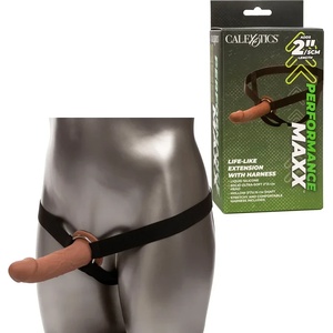 Пенис колан, мек силиконов материал, 17, 2см. - Extension Harness Brown (D-239409)