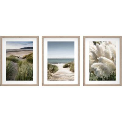 Styler Печатни картини в комплект 3 бр. с включена рамка 30x40 cm Tranquil - Styler (OB-14992)