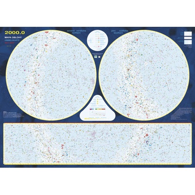Hvězdná obloha - nástěnná mapa 113 x 83 cm, lamino + lišty